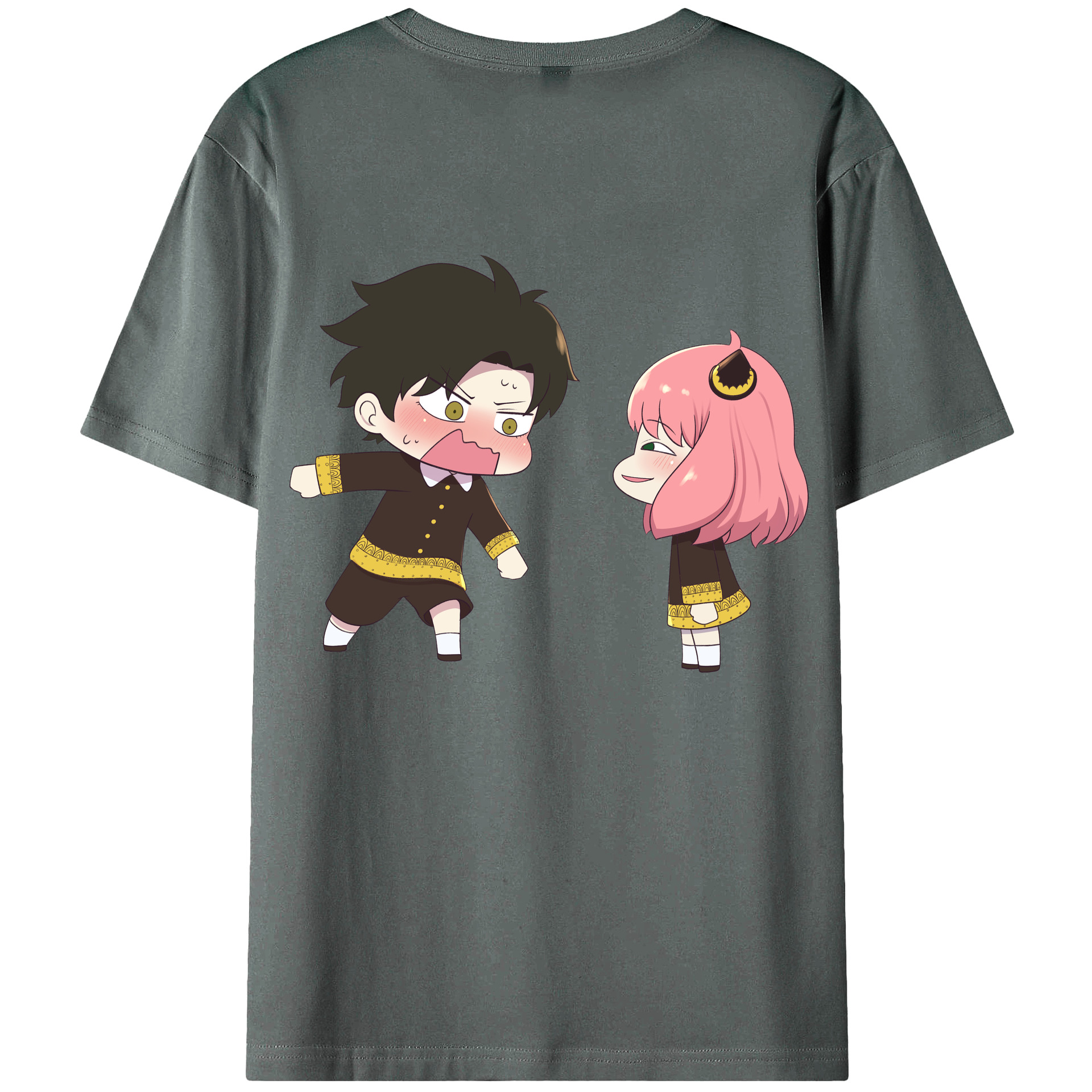 （画像用） SPY×FAMILY间谍家家酒 綿100％ メンズ半袖Tシャツ（バックプリント） 通気性
